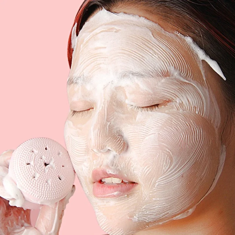 Facial Cleansing Brushes, Cute Octopus Shape Silicone Face Scrubber Massager Skincare Tool (1PC) - Image 2