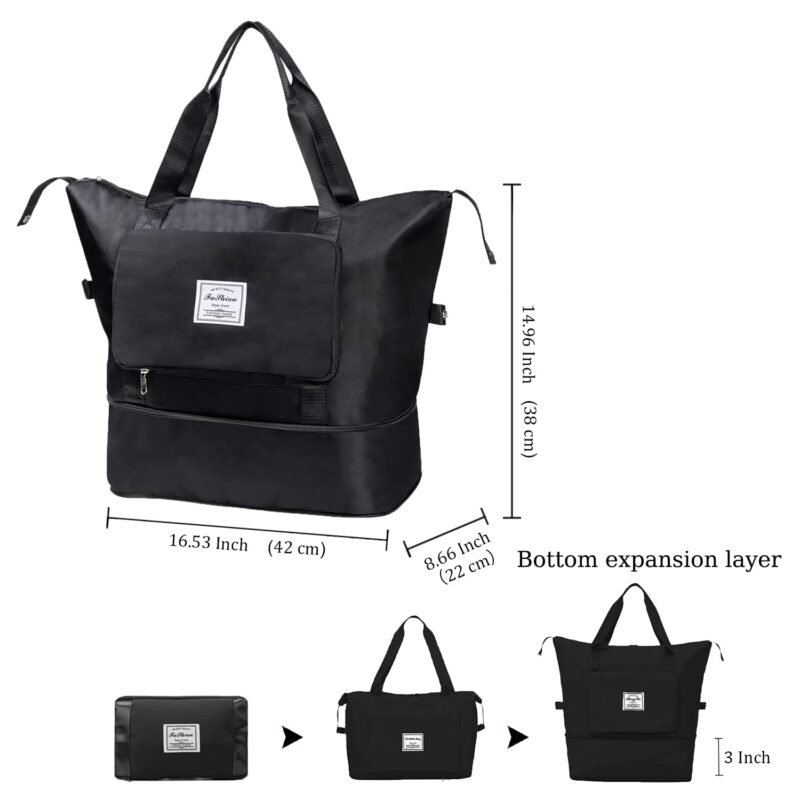 Expandable Travel Bags, Duffle Bags for  Luggage, Foldable Vanity Traveling Bag, Waterproof Hand Bag for Personal Items (Multicolor) - Image 4