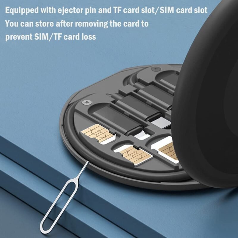 Multifunctional Data Cable Conversion Head Portable Storage Box, Multi-Type Charging Line Convertor USB Type C Adapter Tool Contain Sim Card Slot Tray Eject Pin, Phone Holder(Multi-colour) - Image 3