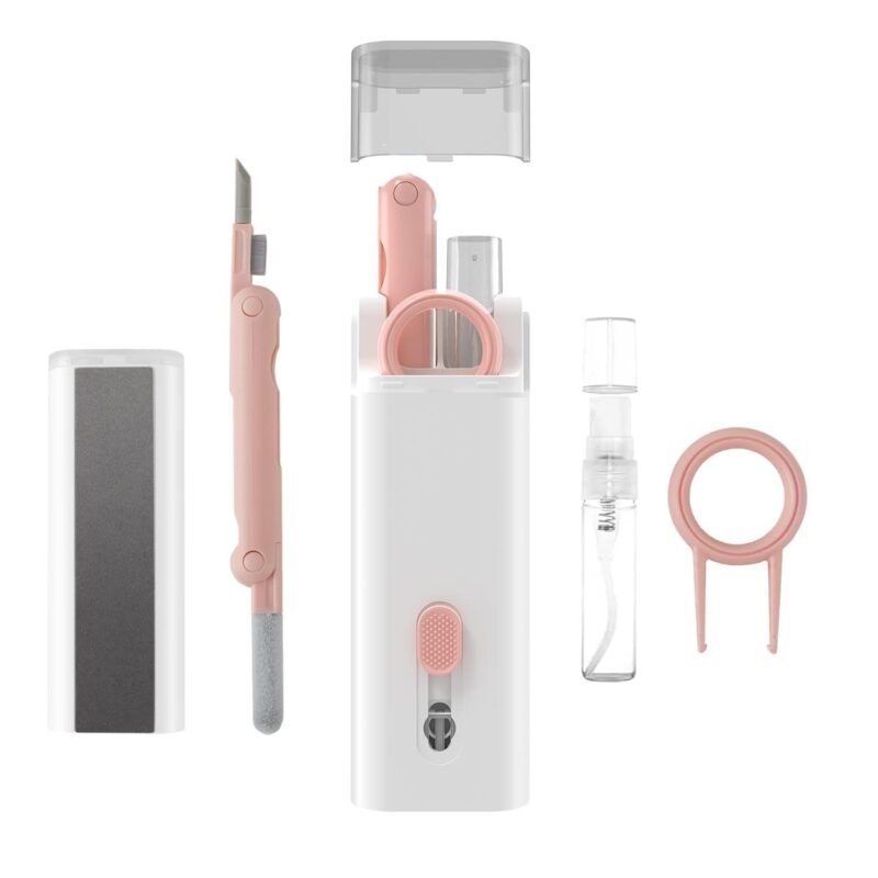 7 in 1 Electronic Cleaning Kit for Airpod & Laptop | Screen Dust Brush Including Soft Swipe Airpod Cleaner Pen | Key Puller and Empty Spray Bottle (MultiColor, 1pc) - Image 3