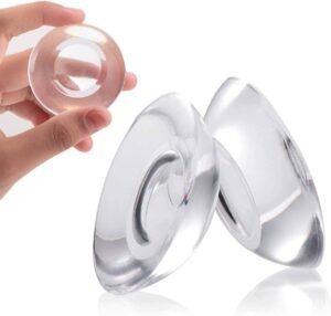 Silicone (6 PCs) Door Bumper Wall Protector Self Adhesive Clear Door Stopper Knob Pads,Soft Reusable Rubber Wall Protectors Shield