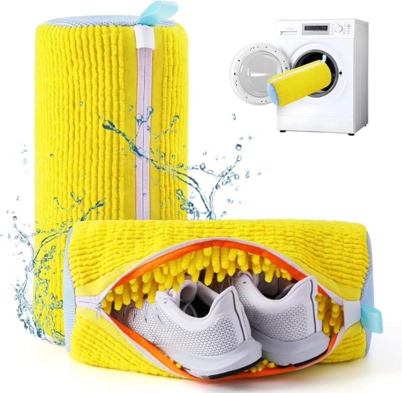 Shoe Washing Bag for Washer and Dryer, Laundry Bags for Shoe, Reusable Shoe Cleaning Bag for All Shoe Sizes (1Pcs) (Multicolor)